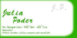 julia poder business card